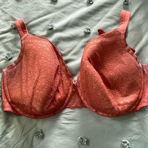 Cacquie 46DDD rust color bra with lace